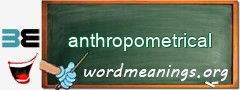 WordMeaning blackboard for anthropometrical